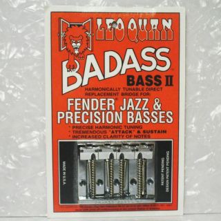 Leo Quan Badass Bass II Chrome Bass Bridge New for Fender Jazz and