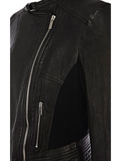 Karen Millen Black leather jacket Black   
