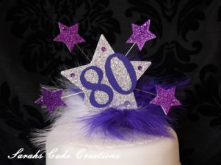 Sparkle Star Cake Topper Birthday Anniversary Cake Decorations