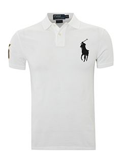 Polo Ralph Lauren Slim fitted 7 inch pony player polo shirt White   