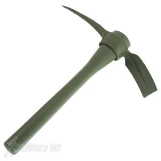 Military 1st   US ARMY PICKAXE MATTOCK METAL HEAD WOODEN HANDLE OLIVE