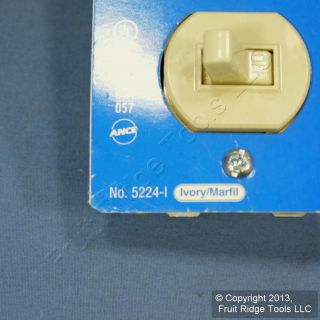 New Leviton Ivory Double Light Switch Duplex Toggle 15A