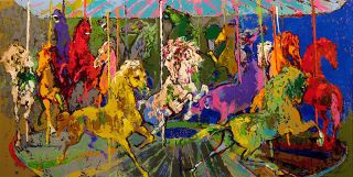 Leroy Neiman Carousel Hand Signed Original Le Art Serigraph Sold Out