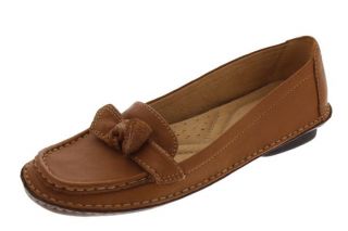 Naturalizer New Levity Tan Leather Square Toe Flat Loafers Shoes 7 5