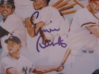 Ron Lewis 500 HOME RUN CLUB SIGNED PRINT w/MAYS, McCOVEY, BANKS