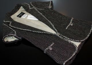 Famous $7K Chanel Lesage Poured Glass Button Black Fantasy Tweed