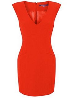 French Connection Dylan crepe sleeveless v neck dress Red   