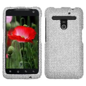 Silver Crystal Diamond Bling Hard Case Phone Cover for MetroPCS LG