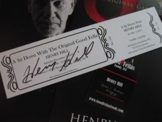 Goodfella Original Autograph Dinner Ticket from Levittown NY