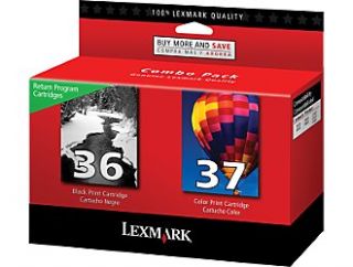 New Genuine Lexmark 36 37 Black Color Ink Cartridges