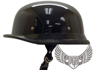 Fiber German Style Dot Motorcycle Half Helmet Chopper Airsoft