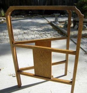 Charming LG Antique Gate Style All Oak Quilt Rack Stand
