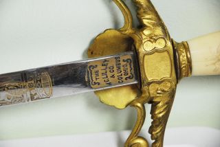 RARE Antiques The M C Lilley Co Full Knights Templer Ceremonial Sword