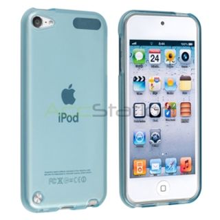 Frost Clear Light Blue TPU Skin Rubber Cover Case for iPod Touch 5 5g