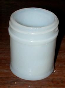 Vintage Milk Glass Cosmetic Jar Mentholatum