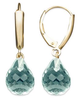 14k Gold Earrings, Aquamarine Drop Earrings (9 ct. t.w.)   Earrings