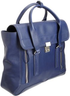2012 3 1 Phillip Lim Pashli Satchel Navy Leather Handbag Bag