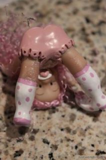 Baby Girl Fairy Faery Dust Figurine Pixie Pail Doll Hair Yellow Turtle