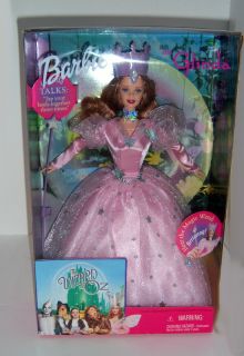 Talking Barbie Doll Glinda The Wizard of oz Good Witch Pink Gown Wand