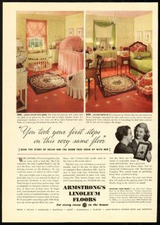 1939 Print Ad Armstrong Linoleum Floors 1929 1939