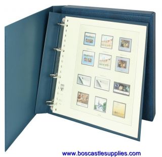 Lindner Stamp Album Eco Slip Case 4 Ring Binder Blue