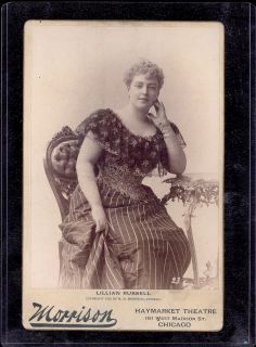 1892 MORRISON CHICAGO #23 LILLIAN RUSSELL ACTRESS CABINET CARD
