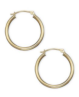18k Gold Polished Hoop Earrings   Earrings   Jewelry & Watches   