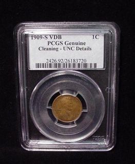 PCGS 1909 s VDB Lincoln Wheat Ears Reverse Cent UNC