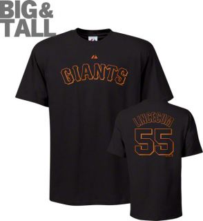 Tim Lincecum San Francisco Giants 55 Big Tall Name and Number Black T