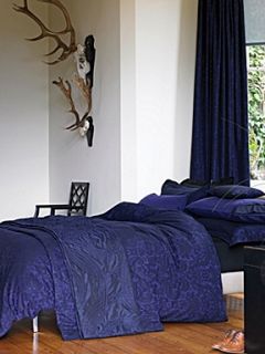 Bedeck Meriem bed linen range in midnight blue   