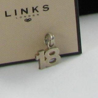 Links of London Charm Number “18” Sterling Silver