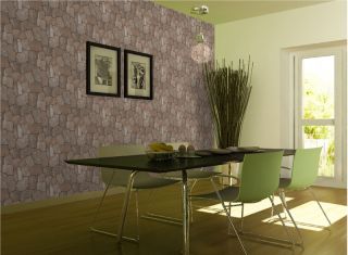 Wall Brick Stone Textured wallpaper Kitchen/Living Room/fireplace wall