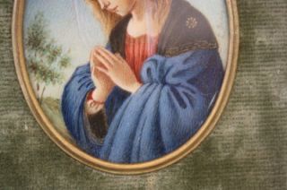 ITALIAN PAINTING ON IVORY OF THE MADONNA AFTER FILIPPINO LIPPI NO RES