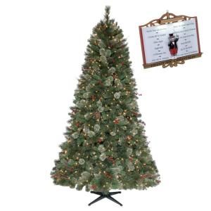 Martha Stewart Living 7.5 ft. Pre Lit Paley Pine Christmas Tree Clear