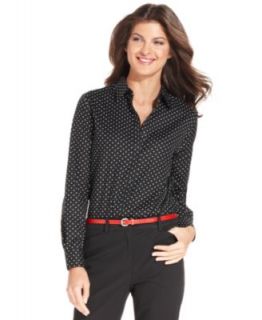 Jones New York Shirt, Long Sleeve Wrinkle Resistant   Womens Tops