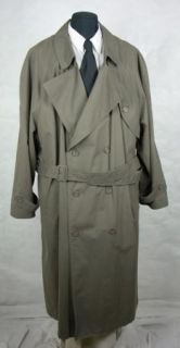 Alexander Lloyd Executive Separates Mens Cotton Poly Trench Coat Size