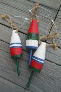 Fishing Ornaments Nautical Beach Decor Red Green Lobster Boat Bumpers