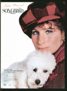 Songbird 1978 Barbra Streisand Vintage Sheet Music