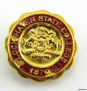Lock Haven State College Vintage PA School Crest Pin