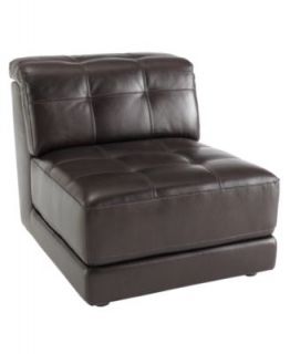 Stacey Leather Chair, Armless 31W x 39D x 31H