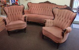 Outstanding Victorian Tufted Living Room Suite Parlor Set Sofa 2