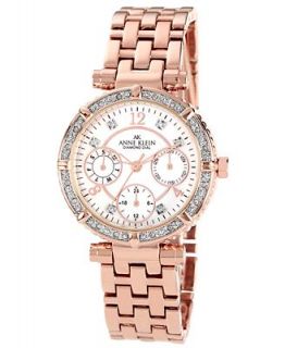 Anne Klein Watch, Womens Diamond Accent Rose Gold Tone Stainless
