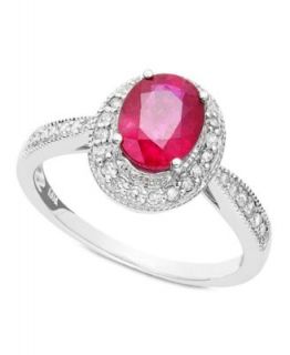 Effy Collection 14k Gold Ring, Ruby (5 ct. t.w.) and Diamond (1/4 ct