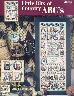 Cross Stitch Booklet Little Bits of Country ABCs Alphabet Sampler