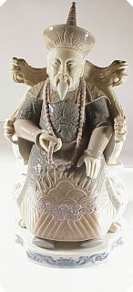 Lladro Porcelain Figurine Glazed Chinese Nobleman 4921
