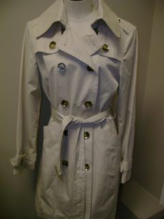 London Fog Petite Twine Double Breasted Trench Coat
