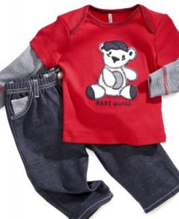 GUESS Baby Set, Baby Boys 3 Piece Teddy Bear Set   Kids