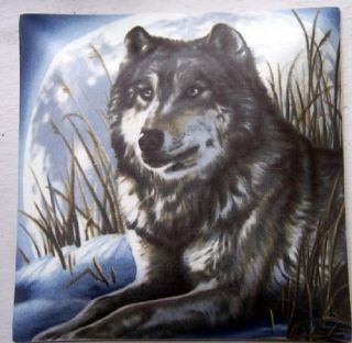 Lone Wolf Lobo Square Ceiling Light Wildlife Low VOCS