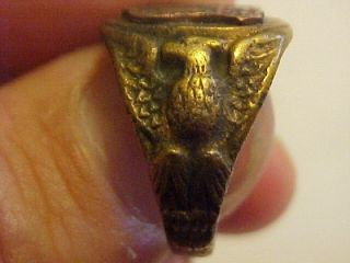 Awesome C C C Civilian Conservation Corps Pictorial Ring Token Jewerly