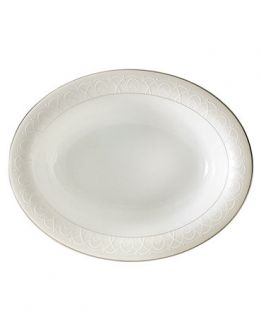 Waterford Ballet Icing Pearl Oval Platter, 15 1/4   Fine China